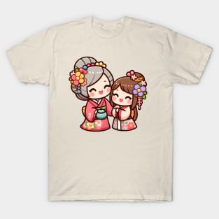 Kokeshis - Mother, Guiding Light for Daughter T-Shirt